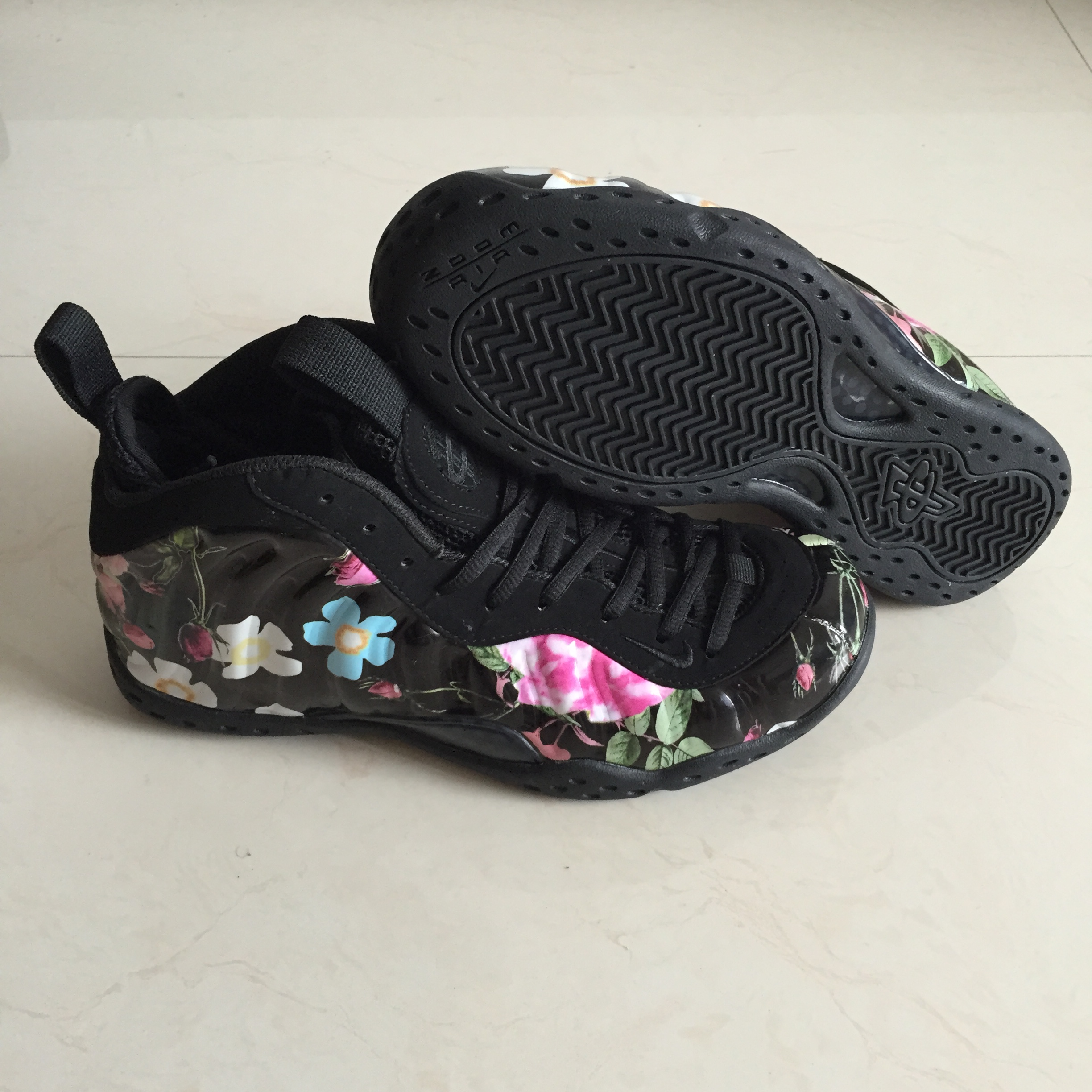 Nike Air Foamposite One Flor Black Shoes